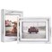Egofine 2 Pack 5x7 Rotating Floating Picture Frames,Double-Sided Display with HD Glass Front Wooden Distressed Frame for Vertical or Horizontal Tabletop Display, White