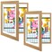 2 Pack 10x12.5 Front-Opening Kids Artwork Frames Changeable (Brown)