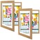 2 Pack 10x12.5 Front-Opening Kids Artwork Frames Changeable (Brown)