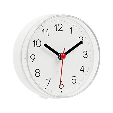 mooas 2WAY Silent Waterproof Bathroom Clock (White)