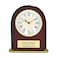 Executive Gift Shoppe Arched Personalized Mahogany Desktop Alarm Clock with Custom Engraving
