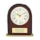 Executive Gift Shoppe Arched Personalized Mahogany Desktop Alarm Clock with Custom Engraving