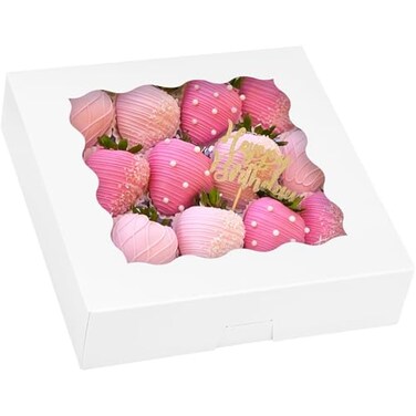 Moretoes 24pcs 10 &euro;x10&acirc;&euro;x2.5&acirc;&euro; Auto-Popup Bakery Boxes, Pie Boxes for Cookie
