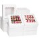 Moretoes 30pcs 8x8x2.5in Bakery Boxes, Cookie Boxes with Window, White