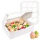 Moretoes 15pcs Cupcake Boxes, 12 Count Bakery Boxes with Windows &amp; Inserts