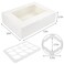 Moretoes 15pcs Cupcake Boxes, 12 Count Bakery Boxes with Windows &amp; Inserts