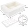 Moretoes 15pcs Cupcake Boxes, 12 Count Bakery Boxes with Windows &amp; Inserts