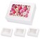 Moretoes 48pcs Cookie Boxes with 3 Style Window, 8x6x2.5In Bakery Boxes