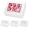 Moretoes 48pcs Cookie Boxes with 3 Style Window, 8x6x2.5In Bakery Boxes