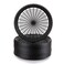 Fasmov 24 Pack 9" Paper Plate Holder - Reusable, Woven Plastic, Black