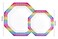 supernal Rainbow Plastic Plates Disposable Party Dinnerware Set