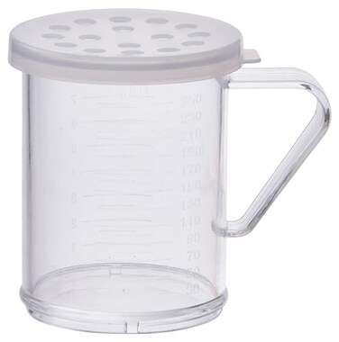 Winco 10 oz Clear Snap-on Lid Dredge