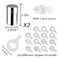 Mauts-inus 2 Pack Chocolate Shaker Powdered Sugar Shaker Duster 16 Coffee templates Set for Cream,Powdered Sugar,Cocoa,Cappuccino,for Kitchen,Drinks,Baking (18)