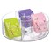 iDesign Cabinet Binz Divided Rotating Turntable Tea Packet Organizer, 9" x 9" x 3.01", Clear