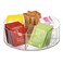 iDesign Cabinet Binz Divided Rotating Turntable Tea Packet Organizer, 9" x 9" x 3.01", Clear