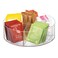 iDesign Cabinet Binz Divided Rotating Turntable Tea Packet Organizer, 9" x 9" x 3.01", Clear