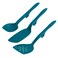 Rachael Ray Tools and Gadgets Spoon, Slotted and Solid Turners Set/ Cooking Utensils - 3 Piece, Teal Blue