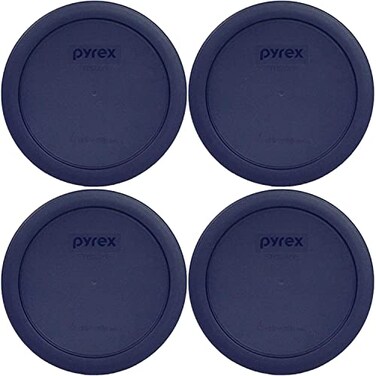 Pyrex 7201-PC (4-Cup) Blue Food Storage Lid (4-Pack) - Made in USA