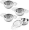 Vankcp 4 Set Tea Strainers with Drip Bowls Loose Leaf Tea Strainers