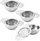 Vankcp 4 Set Tea Strainers with Drip Bowls Loose Leaf Tea Strainers