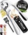 Zulay Kitchen Premium Garlic Press Set - Rust Proof Professional Garlic Mincer Tool - Easy-Squeeze, Easy-Clean with Soft, Ergonomic Handle - Silicone Garlic Peeler &amp; Brush (Chrome)