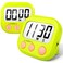 AOUCE Digital Kitchen Timers for Cooking, Timer for Kids 2 Pack Green