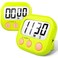 AOUCE Digital Kitchen Timers for Cooking, Timer for Kids 2 Pack Green