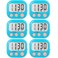 AOUCE Digital Kitchen Timers for Cooking, Timer for Kids 6 Pack Blue