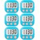 AOUCE Digital Kitchen Timers for Cooking, Timer for Kids 6 Pack Blue