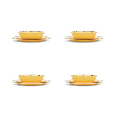 Fox Run 48790 Melamine Dinnerware Set, 10", Yellow