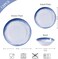 Lechoo Melamine Dinnerware Sets- 12pcs Melamine Plates and Bowls Set for 4