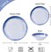 Lechoo Melamine Dinnerware Sets- 12pcs Melamine Plates and Bowls Set for 4