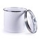 Golden Rabbit Enamelware Canister, 8 cup, Solid White Textured