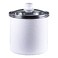 Golden Rabbit Enamelware Canister, 8 cup, Solid White Textured