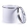 Golden Rabbit Enamelware Canister, 8 cup, Solid White Textured