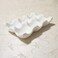 Ceramic Egg Holder 6 Cups Egg Tray Container for Fridge &amp; Countertop