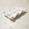 Ceramic Egg Holder 6 Cups Egg Tray Container for Fridge &amp; Countertop