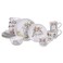 Sweet Bunny 16pc DINNERWARE SET for 4, Ceramic Easter Bunny Plates and Bowls Set, Spring Tabletop Collection, Durable Glazed Finish, Dishwasher Safe, Re-Mailer Packaging