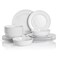 TP 18-Piece Melamine Dinnerware Sets, Service for 6, White