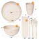 Wheat Straw Dinnerware Sets Unbreakable Dinnerware Sets   Dishwasher Microwave Safe Dinnerware   Eco Friendly Non Breakable Dinnerware Sets   RV Outdoor Camping (Beige, Service for 4 (28 pcs))