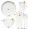 Wheat Straw Dinnerware Sets Unbreakable Dinnerware Sets   Dishwasher Microwave Safe Dinnerware   Eco Friendly Non Breakable Dinnerware Sets   RV Outdoor Camping (White, Service for 4 (28 pcs))