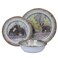 12Pcs Melamine Dinnerware Set for 4 - Bear Dinner Plates Bowls Set