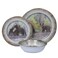 12Pcs Melamine Dinnerware Set for 4 - Bear Dinner Plates Bowls Set