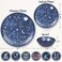 12PCS Melamine Dinnerware Sets,Starry Pattern Dishes &frac14;&OElig;Indoor &amp; Outdoor Use