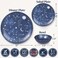 12PCS Melamine Dinnerware Sets,Starry Pattern Dishes &frac14;&OElig;Indoor &amp; Outdoor Use