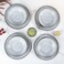 Melamine Dinnerware Sets 12 PCS - Service for 4 Plates &amp; Bowls Sets Grey