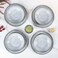 Melamine Dinnerware Sets 12 PCS - Service for 4 Plates &amp; Bowls Sets Grey