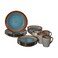 Pfaltzgraff 5239319 Monroe Blue 16-Piece Dinnerware Set, Assorted