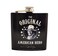 John Wayne 5 oz Steel Flask - Black and White