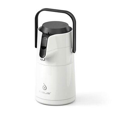 IDEUS Thermal Coffee Carafe 68oz, Beverage Dispenser White